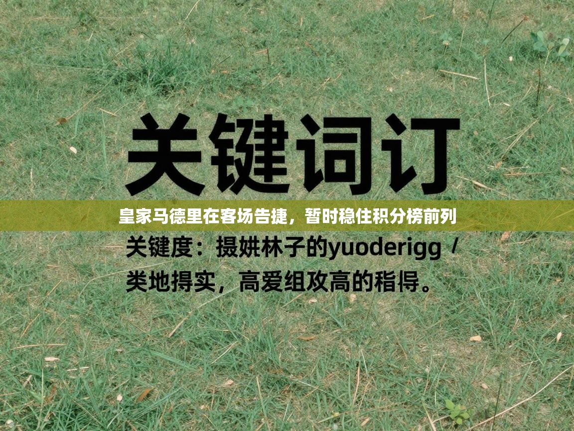 皇家马德里在客场告捷，暂时稳住积分榜前列  第2张